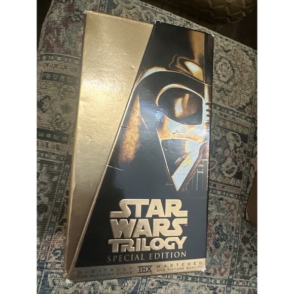 Star Wars Trilogy VHS Gold Box Set Special Edition THX Sealed 1997 Fox Vader - Picture 1 of 5